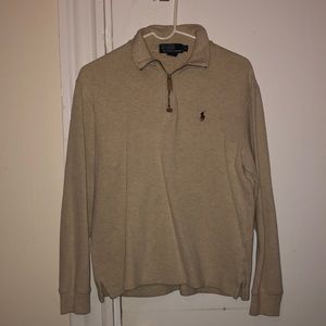 Beige Polo Half Zip